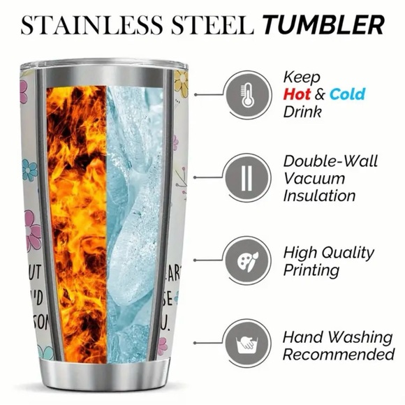 Best Friend 20oz Insulated Stainless Steel Tumbler with Lid, Straw & Brush New - Picture 8 of 9